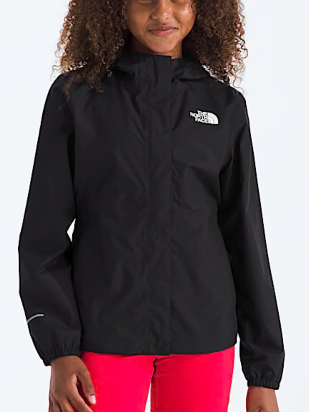 The North Face Black Kids Raincoat with White Logo